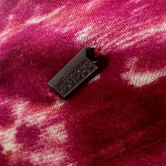 Vintage Y2K GUESS Tie Dyed Plunging Neckline Sexy Coquette Beaded Halter Top - Picture 9 of 11